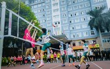 Mãn nhãn với những trận đấu bóng chuyền của lực lượng Cảnh sát Cơ động 