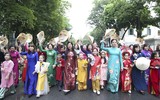 Ấn tượng màn đồng diễn Áo dài “Phụ nữ Thủ đô - hội nhập phát triển” năm 2023