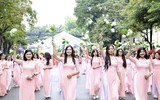 Ấn tượng màn đồng diễn Áo dài “Phụ nữ Thủ đô - hội nhập phát triển” năm 2023