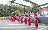 Ấn tượng màn đồng diễn Áo dài “Phụ nữ Thủ đô - hội nhập phát triển” năm 2023