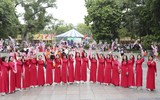 Ấn tượng màn đồng diễn Áo dài “Phụ nữ Thủ đô - hội nhập phát triển” năm 2023