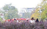 Phố đi bộ hồ Hoàn Kiếm thu hút người dân vui chơi dịp Tết Dương lịch 2024