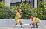Diễn tập cứu người mắc kẹt trong đám cháy lớn ở Trung tâm thương mại