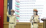 Xem lực lượng tham gia bảo vệ ANTT ở cơ sở tập phân luồng, chỉ huy giao thông 