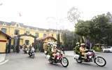 Những hình ảnh Công an Hà Nội ra quân tấn công trấn áp tội phạm dịp Tết Nguyên đán Ất Tỵ 2025