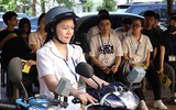 Cận cảnh quy trình thi sát hạch, cấp giấy phép lái xe máy do Công an Hà Nội tổ chức