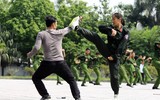 Những màn trình diễn võ thuật ấn tượng của Đội tuyển Điều lệnh, quân sự, võ thuật Công an Hà Nội 
