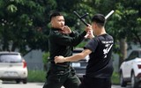Những màn trình diễn võ thuật ấn tượng của Đội tuyển Điều lệnh, quân sự, võ thuật Công an Hà Nội 