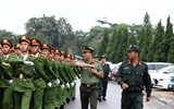 Những hình ảnh đẹp của Công an Hà Nội diễu binh trong mưa 