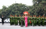 Những hình ảnh đẹp của Công an Hà Nội diễu binh trong mưa 