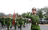 Những hình ảnh đẹp của Công an Hà Nội diễu binh trong mưa 