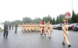 Những hình ảnh đẹp của Công an Hà Nội diễu binh trong mưa 