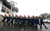 Những hình ảnh đẹp của Công an Hà Nội diễu binh trong mưa 