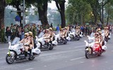 Cận cảnh dàn xe chuyên dụng của Công an Hà Nội diễu binh, diễu hành tại hồ Hoàn Kiếm 