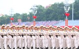Cận cảnh các khối đi hùng hậu của lực lượng Công an tại lễ Tổng duyệt sự kiện A80