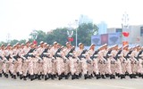 Cận cảnh các khối đi hùng hậu của lực lượng Công an tại lễ Tổng duyệt sự kiện A80