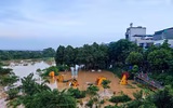 Cận cảnh những ngôi nhà ở bãi giữa sông Hồng ngập sát nóc do nước lũ