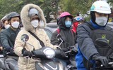 Người dân chật vật đi làm trong giá rét sáng đầu tuần