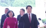 Chùm ảnh: Các đồng chí lãnh đạo cấp cao dự lễ Công bố các Nghị quyết về sáp nhập đơn vị hành chính ở một số địa phương