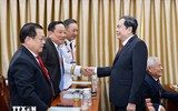 Chùm ảnh: Các đồng chí lãnh đạo cấp cao dự lễ Công bố các Nghị quyết về sáp nhập đơn vị hành chính ở một số địa phương