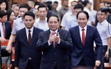 Chùm ảnh: Các đồng chí lãnh đạo cấp cao dự lễ Công bố các Nghị quyết về sáp nhập đơn vị hành chính ở một số địa phương