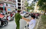 Công an phường Giảng Võ bảo đảm an ninh trật tự, an toàn giao thông trong ngày khai giảng năm học mới
