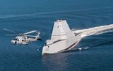 [ẢNH] Khu trục hạm USS Michael Monsoor diễn tập điều khiển khí tài không người lái 