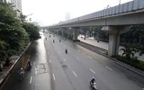 [Ảnh] Đường phố các tỉnh vắng lặng khi giãn cách phòng chống Covid-19 theo Chỉ thị 16