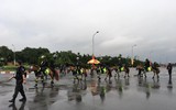 Cảnh sát cơ động kỵ binh xuất quân bảo vệ lễ khai mạc SEA game 31