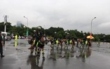 Cảnh sát cơ động kỵ binh xuất quân bảo vệ lễ khai mạc SEA game 31