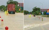 Lực lượng Công an đội mưa giúp dân khắc phục hậu quả bão số 4