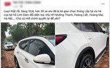 Hàng loạt ô tô bị chọc thủng lốp ven hồ Linh Đàm
