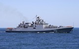 [ẢNH]: Tàu chiến đặc nhiệm Nga tập trận rầm rộ ngoài khơi bờ biển Syria