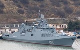 [ẢNH]: Tàu chiến đặc nhiệm Nga tập trận rầm rộ ngoài khơi bờ biển Syria