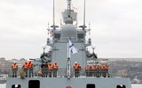 [ẢNH]: Tàu chiến đặc nhiệm Nga tập trận rầm rộ ngoài khơi bờ biển Syria