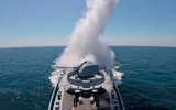 [ẢNH]: Tàu chiến đặc nhiệm Nga tập trận rầm rộ ngoài khơi bờ biển Syria