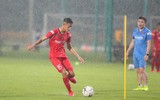 Thầy trò HLV Park ướt sũng 