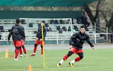 U23 Việt Nam gồng mình luyện tập dưới cái lạnh 6 độ C