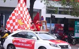 CĐV ngập trong sắc đỏ đổ về sân Việt Trì 'tiếp lửa' U23 Việt Nam