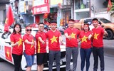CĐV ngập trong sắc đỏ đổ về sân Việt Trì 'tiếp lửa' U23 Việt Nam
