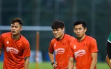 Hình ảnh tuyển Việt Nam hứng khởi tập luyện, quyết đánh bại chủ nhà Malaysia