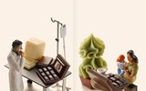 [ẢNH] Bộ ảnh thú vị về cuộc sống thời Covid - 19 lấy ý tưởng từ khẩu trang, nhiệt kế