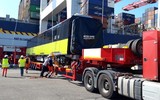 Cận cảnh quá trình vận chuyển đoàn tàu đầu tiên tuyến metro Nhổn- Ga Hà Nội tại cảng Dunkirk