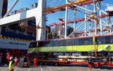 Cận cảnh quá trình vận chuyển đoàn tàu đầu tiên tuyến metro Nhổn- Ga Hà Nội tại cảng Dunkirk