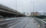 Ngắm đường vành đai 3 đi thấp qua hồ Linh Đàm sắp thông xe