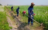 Nhân viên sân bay Nội Bài phơi mình giữa sàn bê tông trong cái nóng 56 độ C 