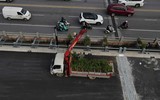 Cầu Vĩnh Tuy 2 đang cấp tập hoàn thiện để kịp thông xe vào dịp 2-9