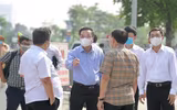 [Ảnh] Bộ Tư lệnh Thủ đô phun khử khuẩn Bệnh viện K cơ sở Tân Triều phòng Covid-19