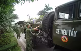 [Ảnh] Bộ Tư lệnh Thủ đô phun khử khuẩn Bệnh viện K cơ sở Tân Triều phòng Covid-19