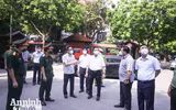 [ẢNH] Lịch trình dày đặc trong buổi kiểm tra chống dịch Covid-19 của Phó Thủ tướng Vũ Đức Đam tại Hà Nội